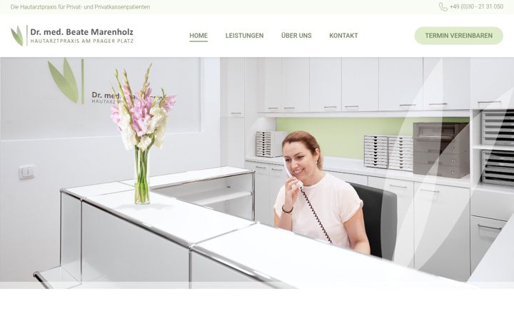 Screenshot van hautarztpraxis-marenholz.de