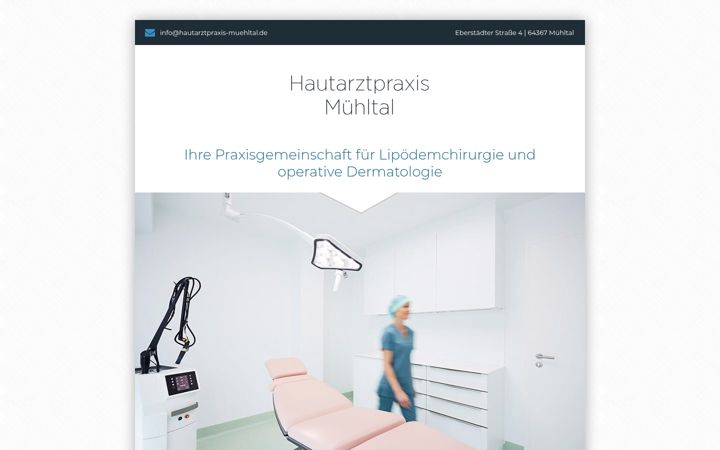 Screenshot of hautarztpraxis-muehltal.de
