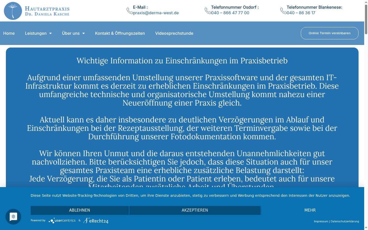 Zrzut ekranu banera zgody wyświetlanego przed jakąkolwiek interakcją