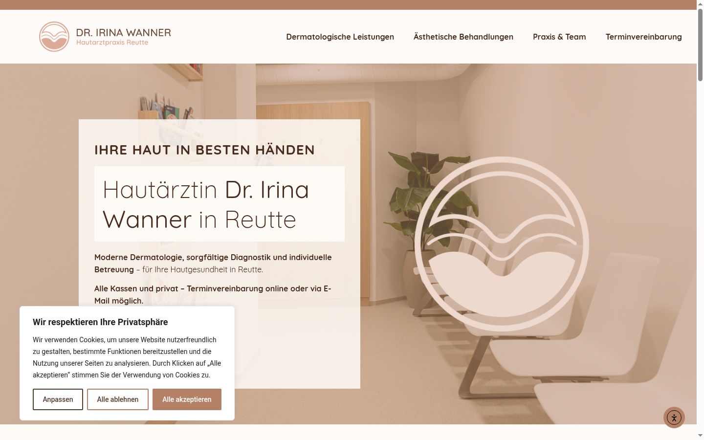 Sutikimo reklamjuostės, rodytos prieš bet kokią sąveiką, ekrano kopija