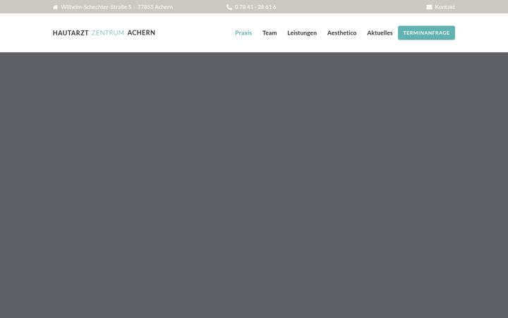 Screenshot of hautarztzentrum-achern.de