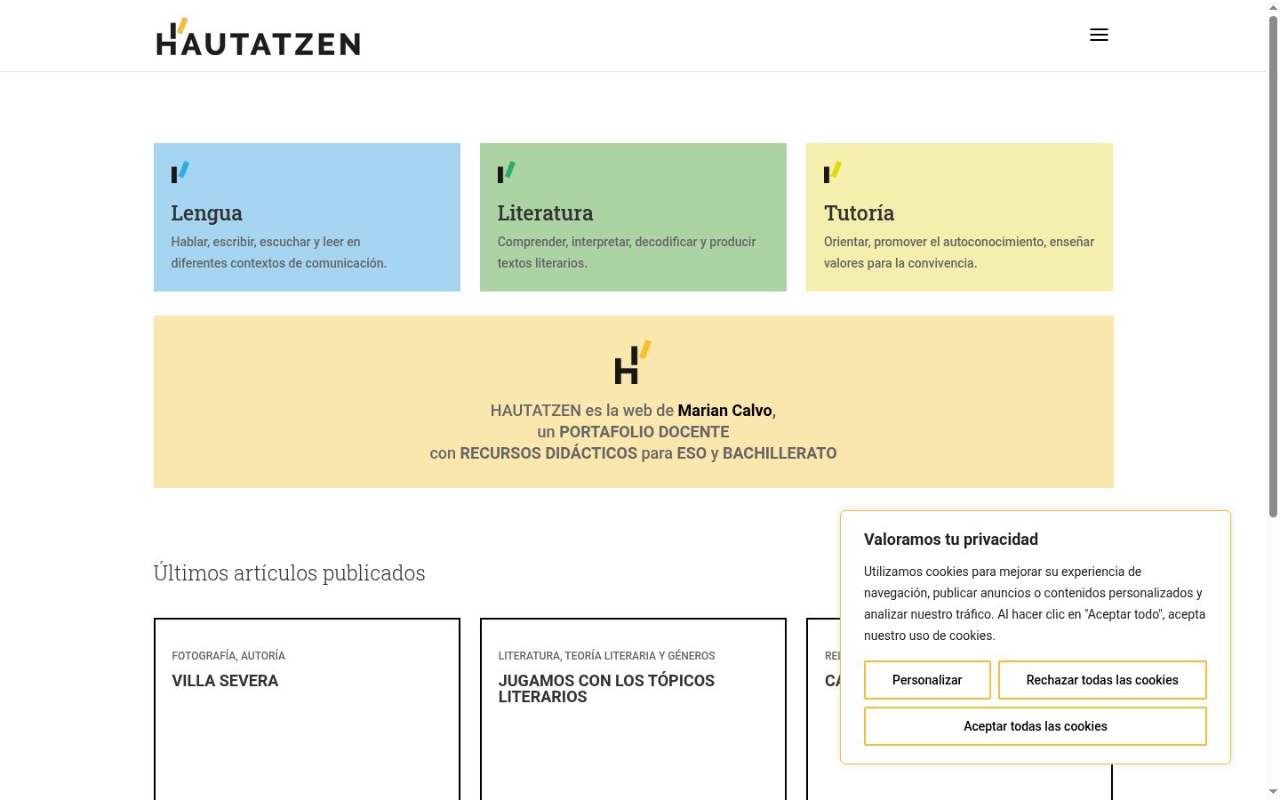 Screenshot des Einwilligungsbanners vor jeglicher Interaktion