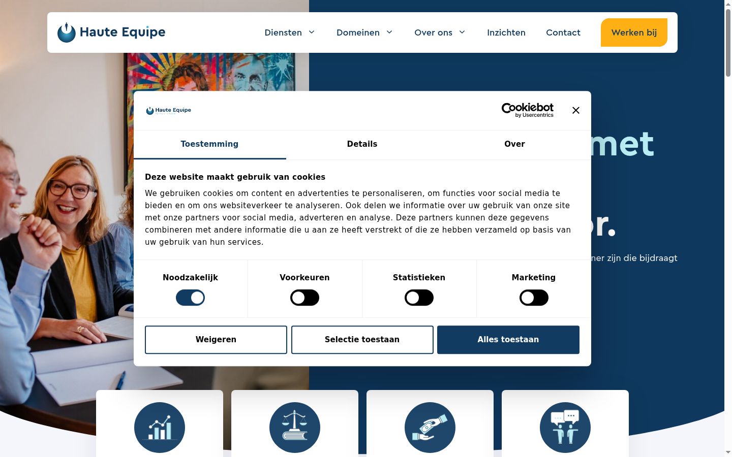 Screenshot tal-banner tal-kunsens muri qabel kwalunkwe interazzjoni