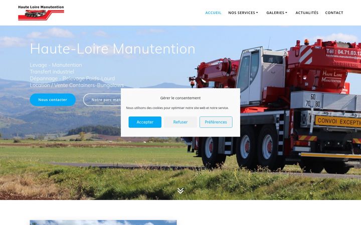 Screenshot of haute-loire-manutention.fr