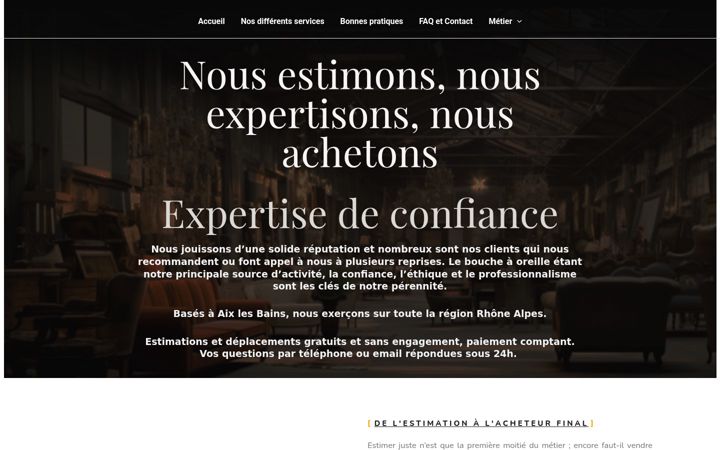 Screenshot of hautecour-antiques.fr