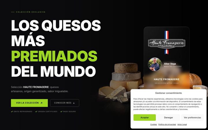 Screenshot of hautefromagerie.pt