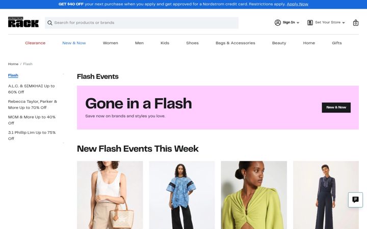 Screenshot of hautelook.com