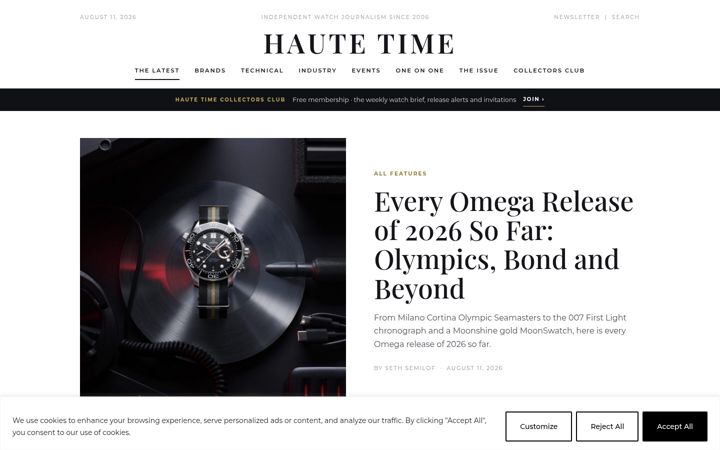Screenshot of hautetime.com