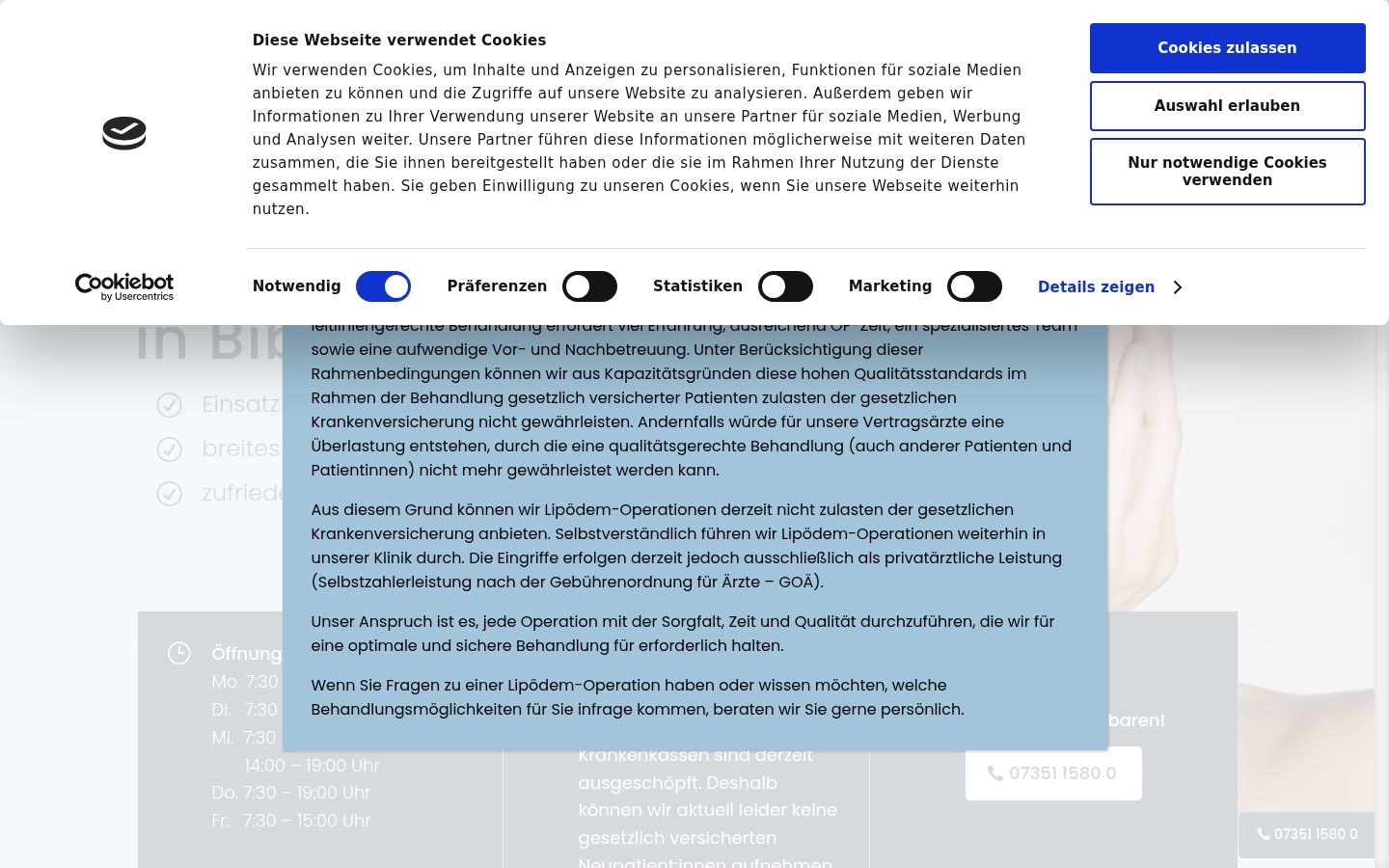 Screenshot van de toestemmingsbanner zoals getoond vóór enige interactie