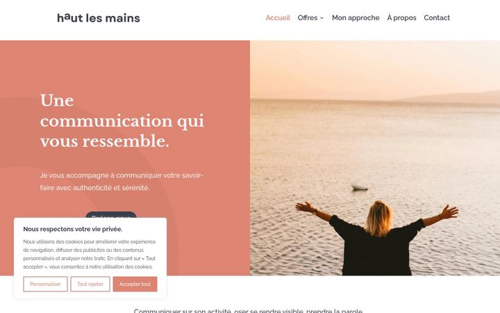 Screenshot of hautlesmainsweb.fr