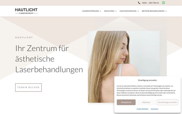 Screenshot of hautlicht.de