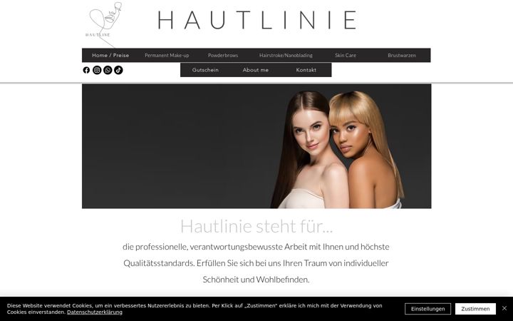 Screenshot of hautlinie.de