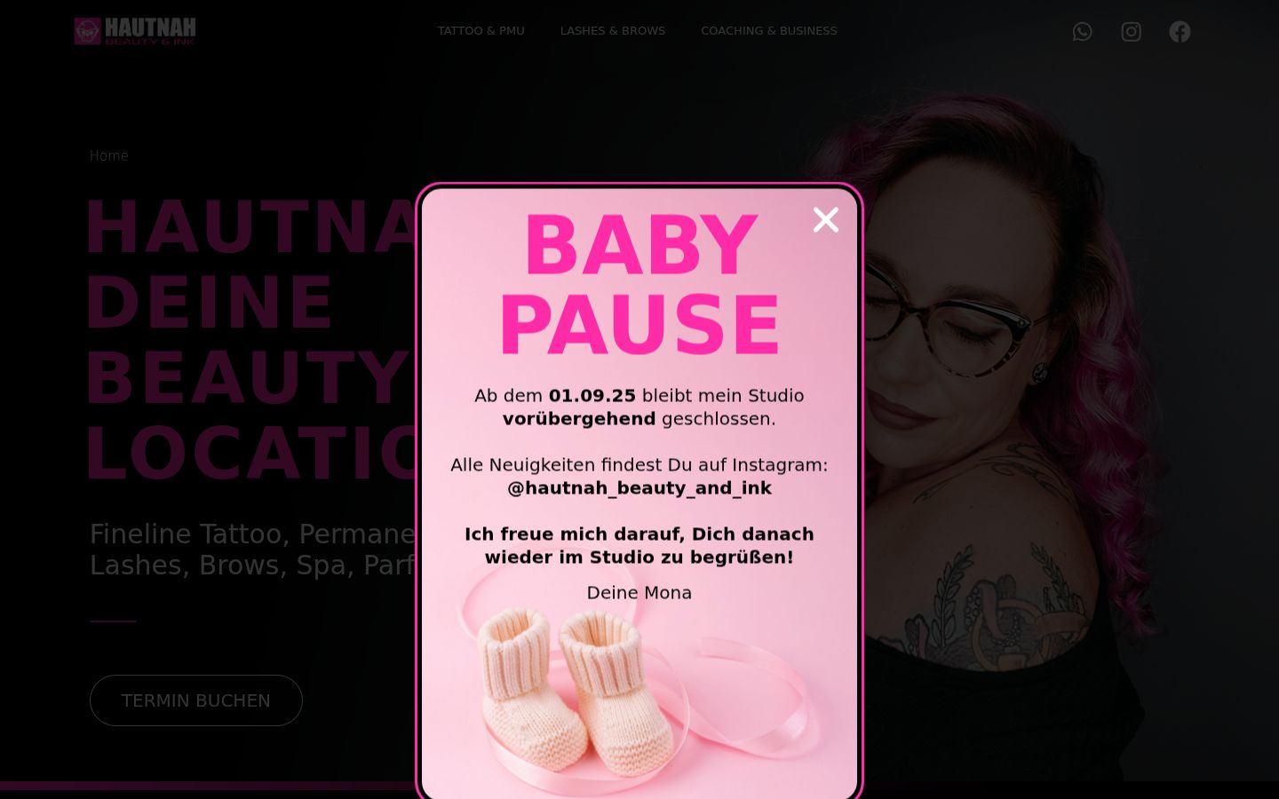 Capture d'écran de la bannière de consentement affichée avant toute interaction