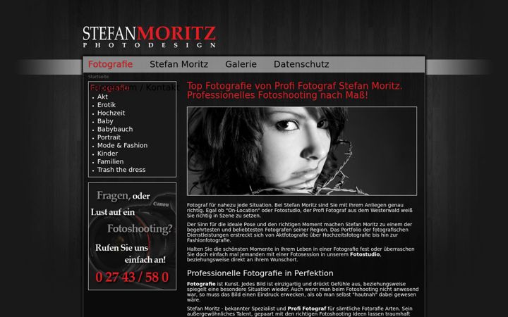 Screenshot of hautnah-fotografie.de