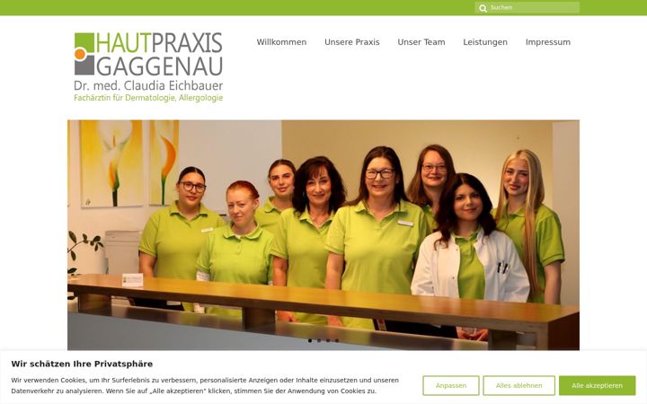 Screenshot of hautpraxis-gaggenau.de