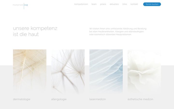 Screenshot of hautpraxis-zug.ch
