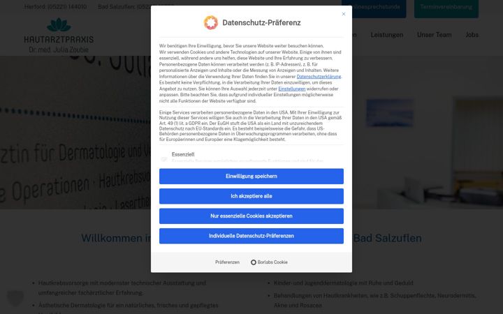 Skjámynd af hautsache-zoubie.de