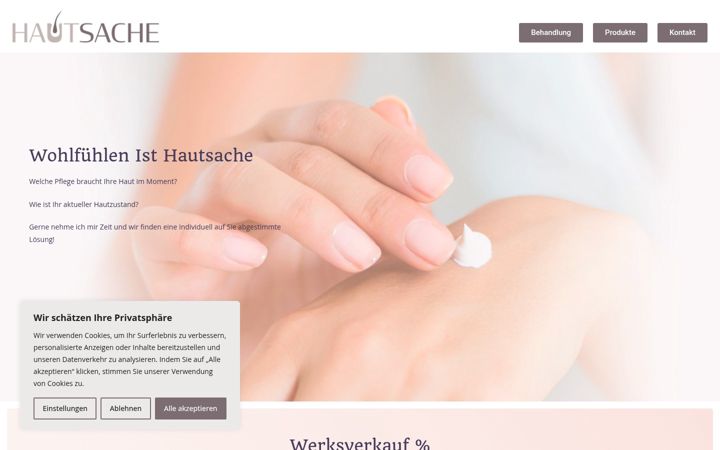 Screenshot of hautsachefink.de