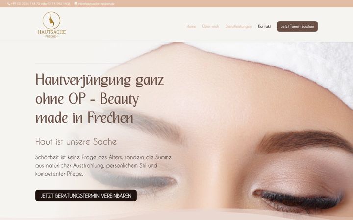 Screenshot of hautsachefrechen.de