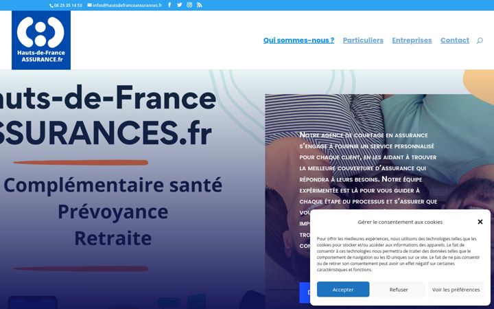 Screenshot of hautsdefranceassurances.fr