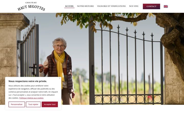 Screenshot of hautsegottes.com