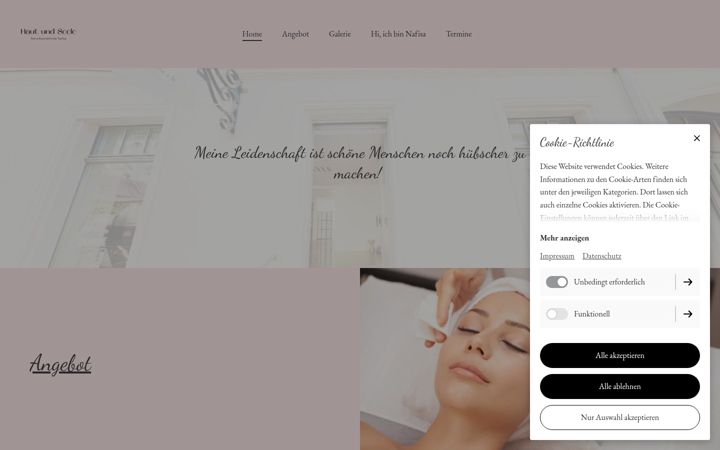 Skjámynd af hautundseelenaturkosmetik.de