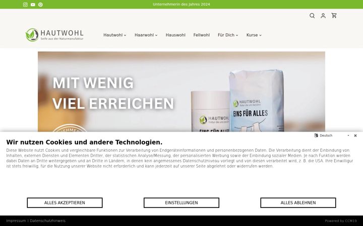 Screenshot of hautwohl.de