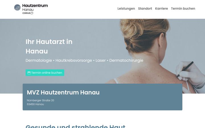 Capture d'écran de hautzentrum-hanau.de