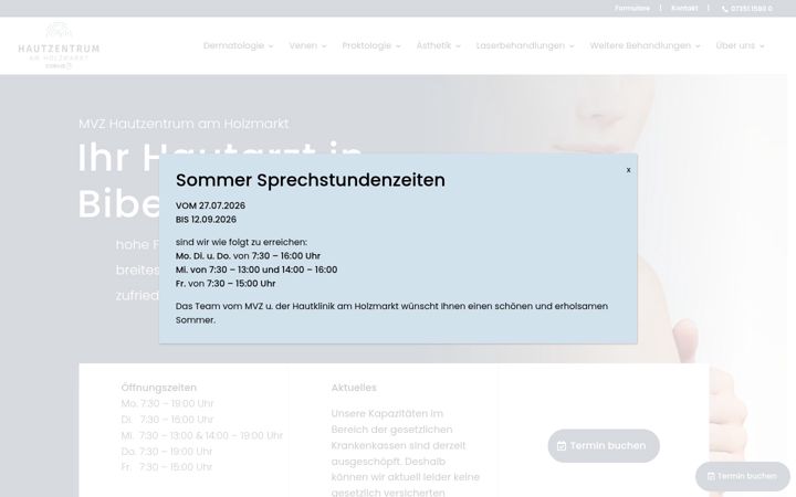 Snimka zaslona za hautzentrum-holzmarkt.de