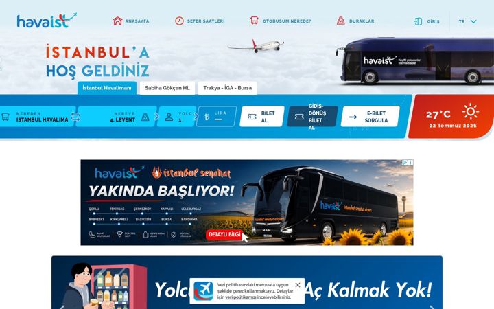 Screenshot of hava.ist