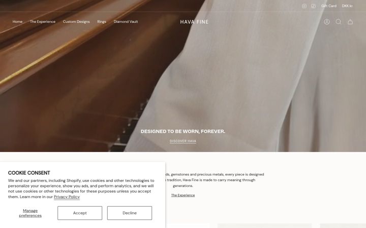 Screenshot of havafinejewelry.com