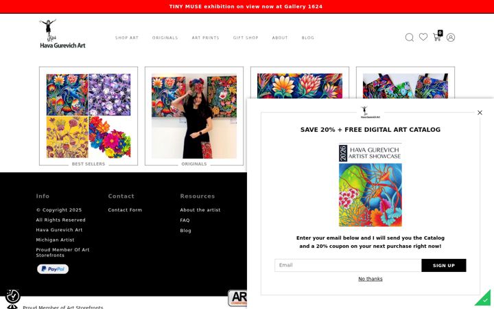 Screenshot of havagurevichart.com
