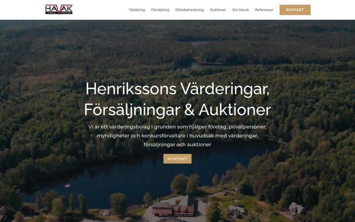 Screenshot of havak.se