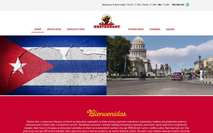 Screenshot of havana-restaurant.cz