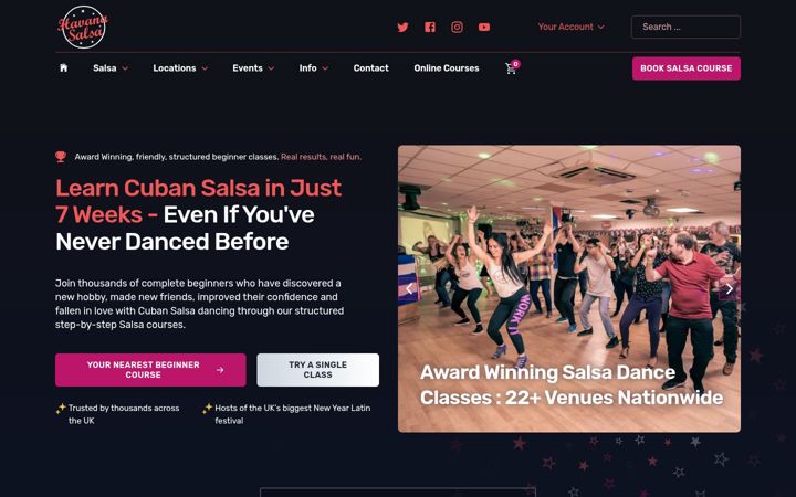 Screenshot of havana-salsa.co.uk