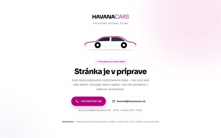 Screenshot of havanacars.sk