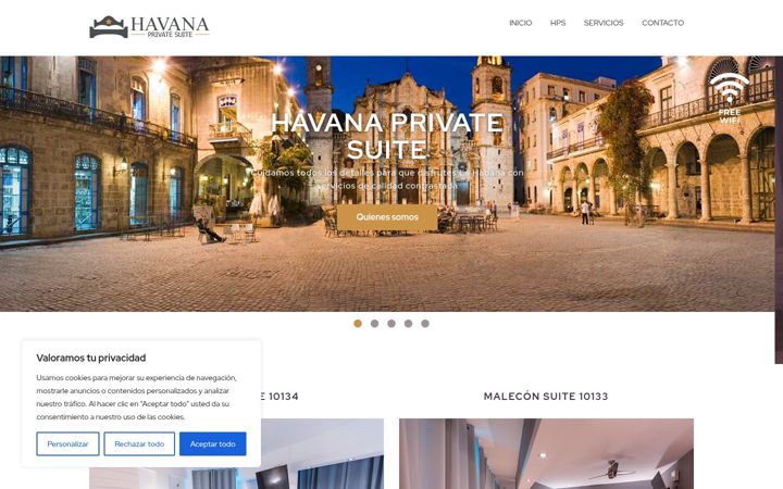 Screenshot of havanaprivatesuite.com