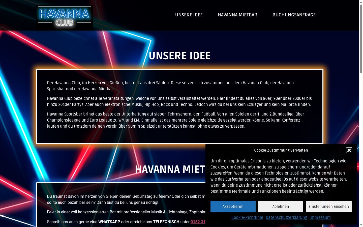 Screenshot του banner συγκατάθεσης που εμφανίστηκε πριν από οποιαδήποτε αλληλεπίδραση