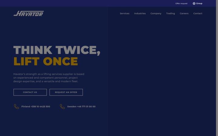 Screenshot of havator.com