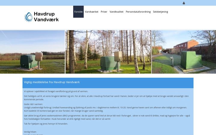 Screenshot of havdrup-vand.dk