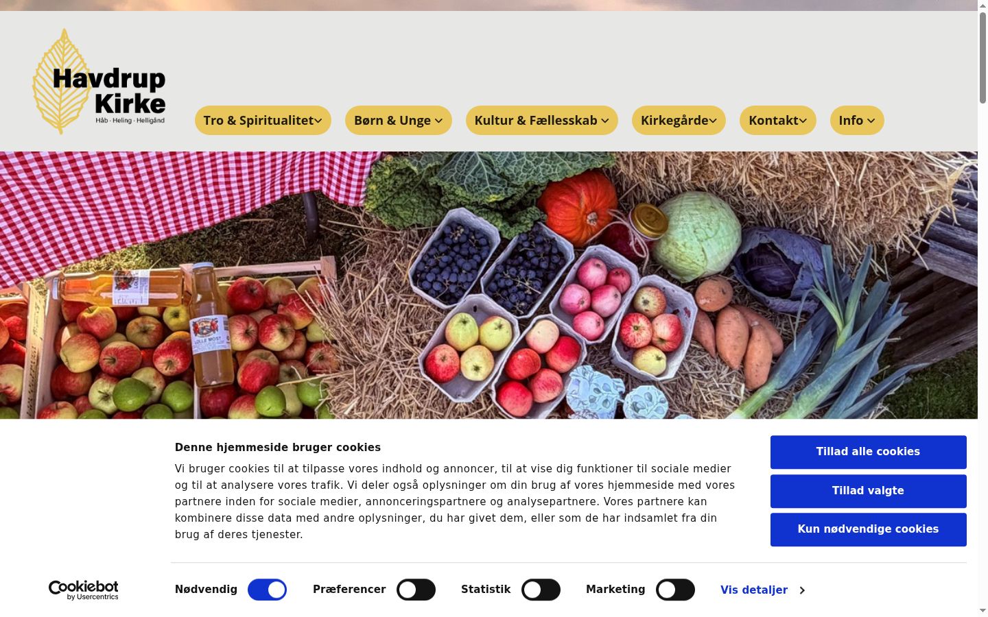 Screenshot van de toestemmingsbanner zoals getoond vóór enige interactie