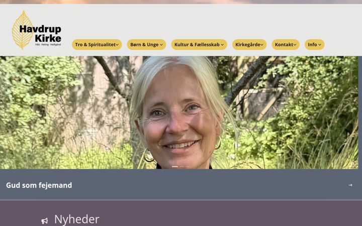 Screenshot of havdrupkirke.dk
