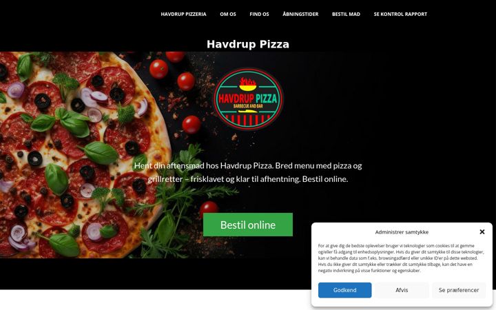 Screenshot of havdruppizza.dk
