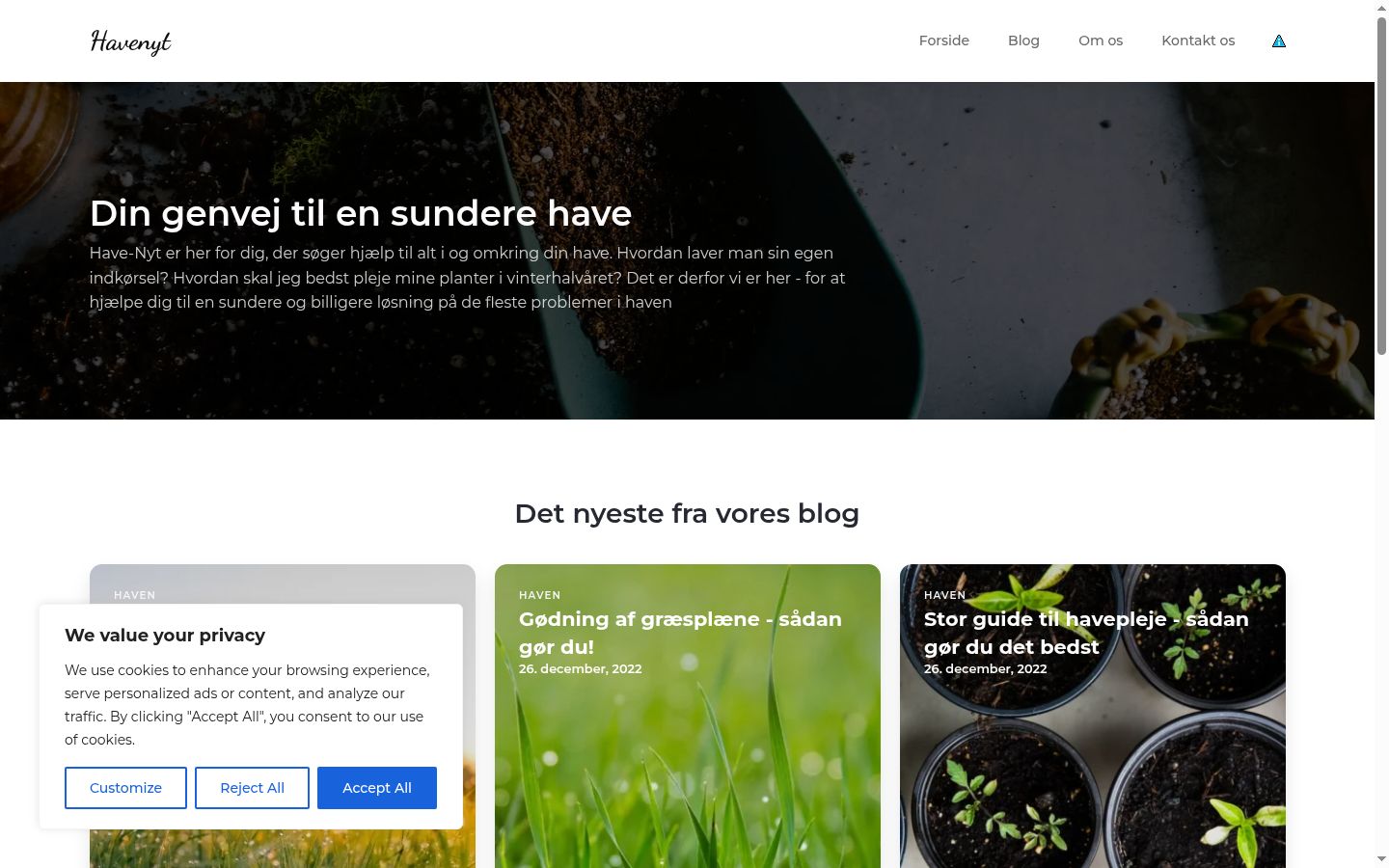 Screenshot van de toestemmingsbanner zoals getoond vóór enige interactie