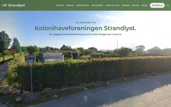 Captură de ecran a haveforeningenstrandlyst.dk