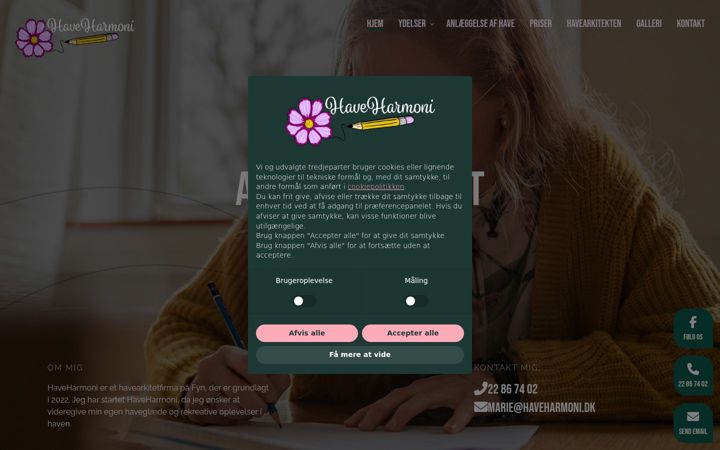 Screenshot of haveharmoni.dk