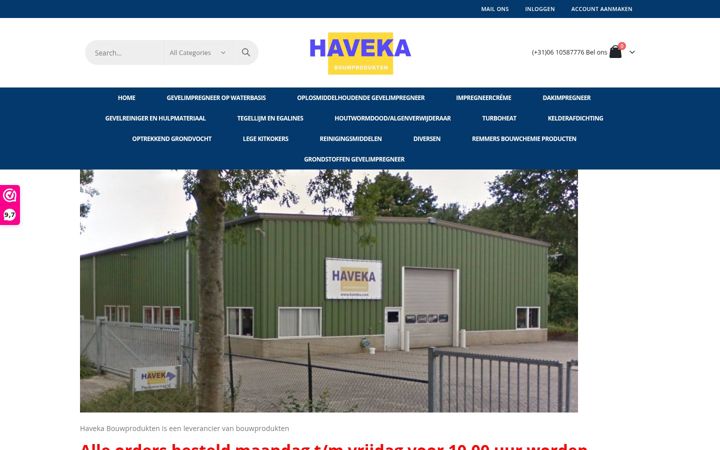 Screenshot of haveka.eu