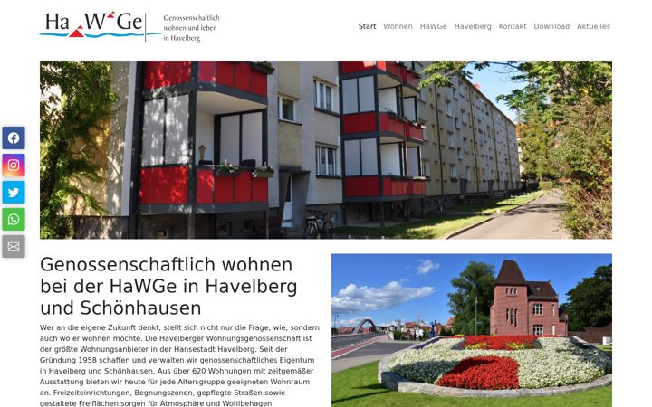 Screenshot of havelberg-wohnen.de