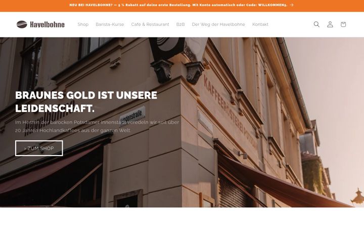 Screenshot of havelbohne.de