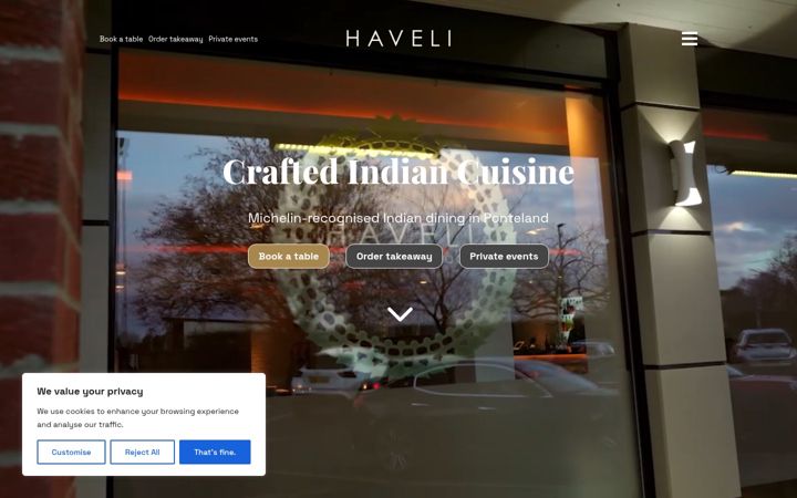 Screenshot of haveli.uk